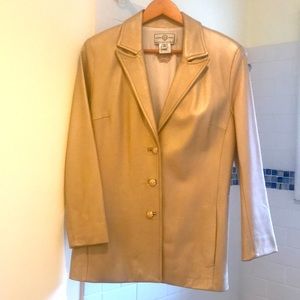 St. John sport gold leather coat/jacket